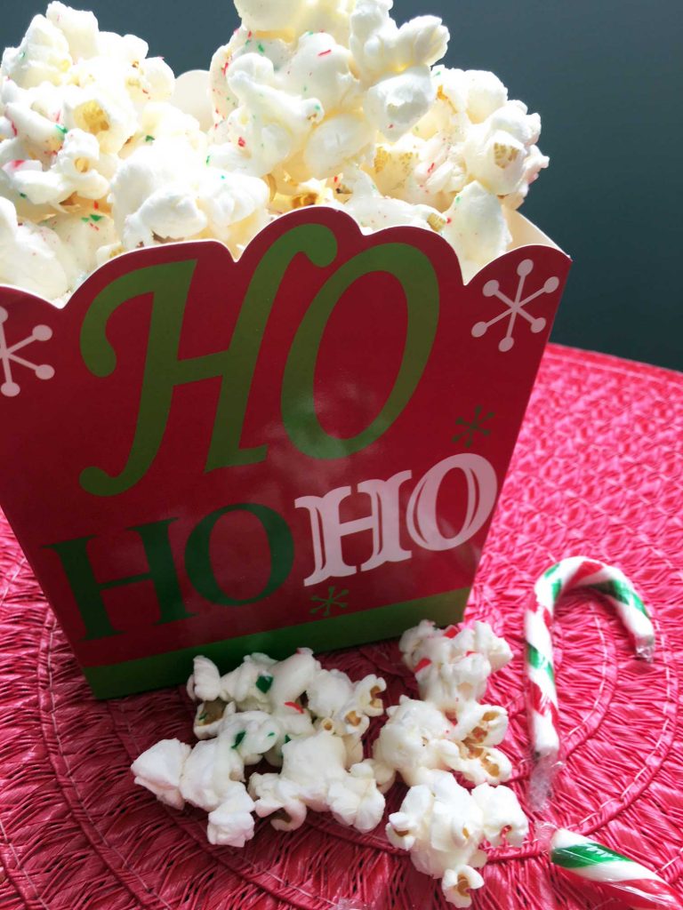 Candy Cane Popcorn in a box