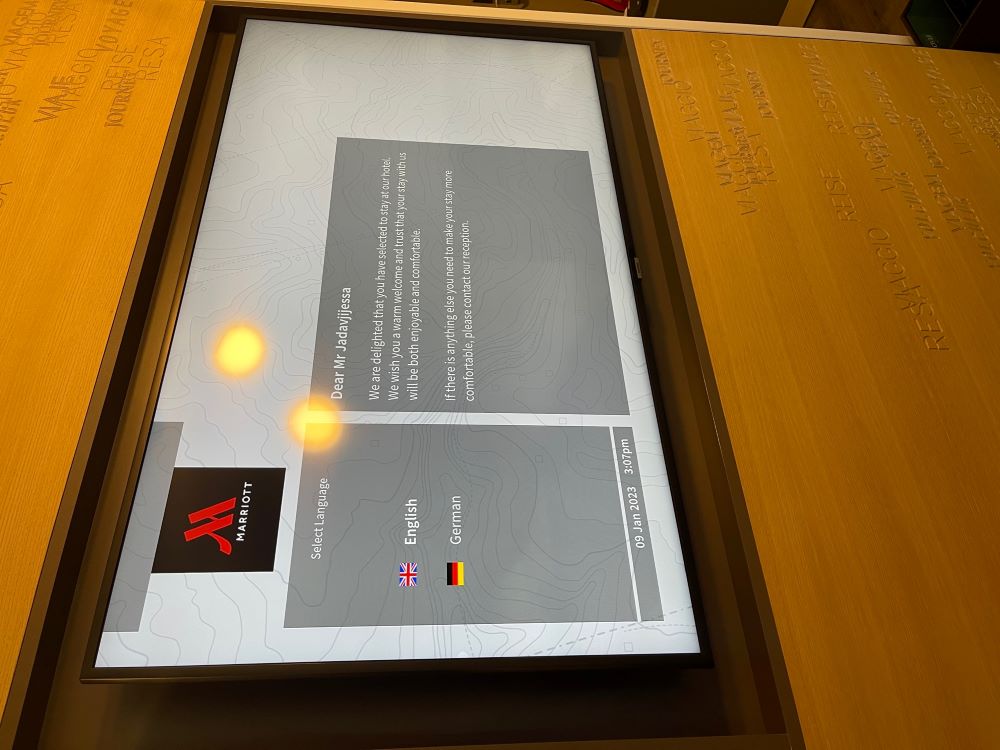 Hotel Welcome Screen